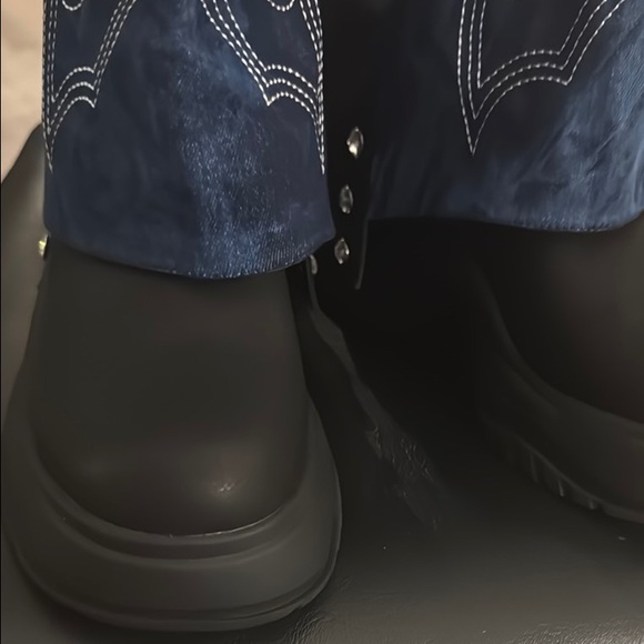 CAPE ROBBIN denim fold-over platform boots with rhinestone and Western-style❣️ - Picture 5 of 16